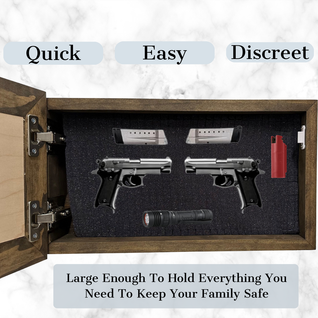Wood Gun Cabinet Birds In A Tree Wall Decoration - Hidden Gun Safe To Securely Store Your Gun In Plain Sight